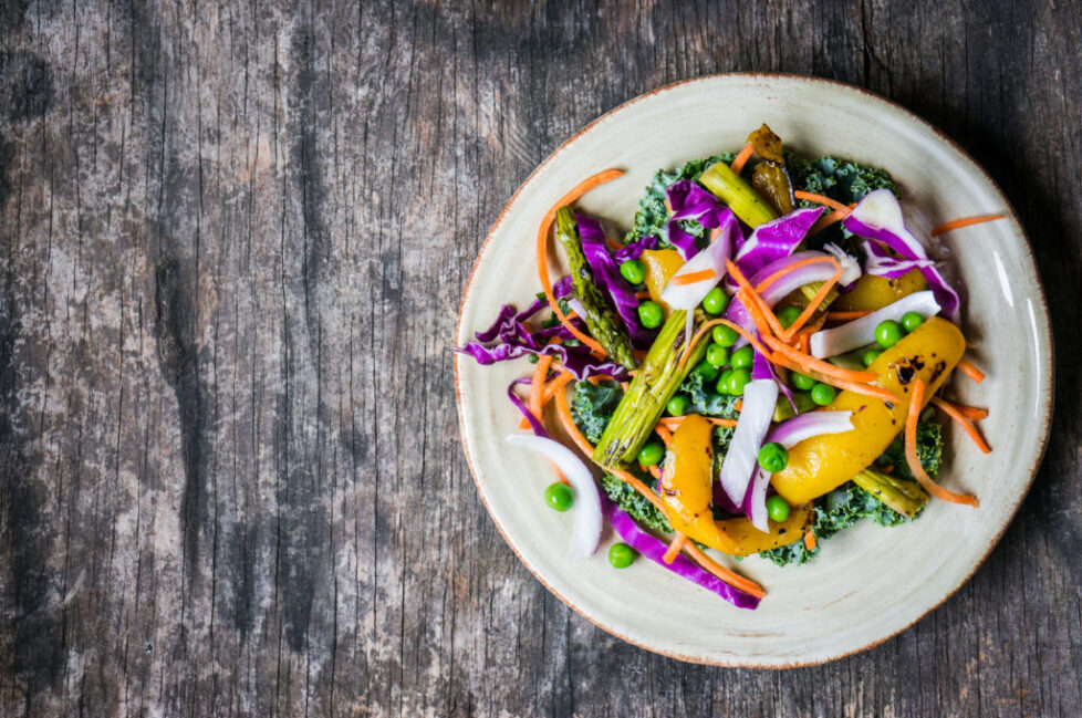 Salad with grilled vegetables