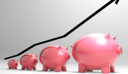 Growing Piggy Shows Financial Growth