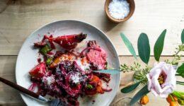 beets-with-pecorino-pecans-shishito-peppers