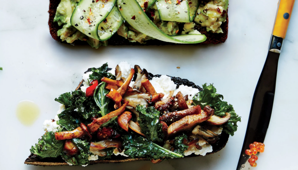 ricotta-kale-mushroom-toast