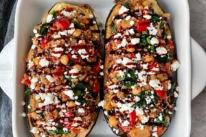mediterranean-stuffed-eggplant