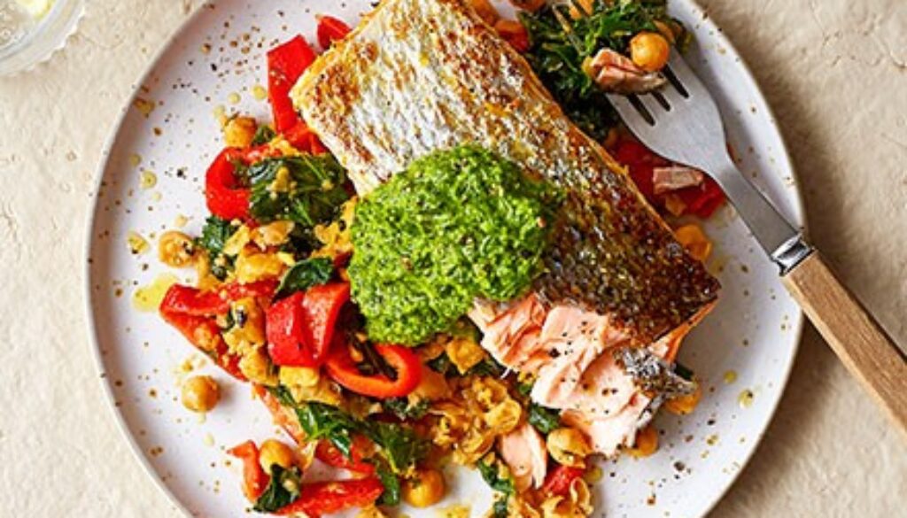 salsa-verde-salmon-chickpea-salad