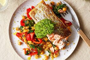 salsa-verde-salmon-chickpea-salad