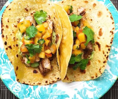 spiced-pork-tacos-avocado-crema-peach-salsa